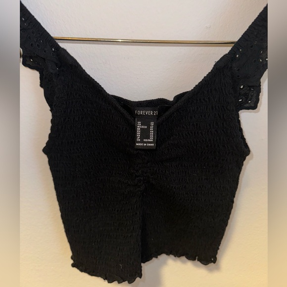 Forever 21 Cropped Ruffle Strap Tank Top - Picture 3 of 6